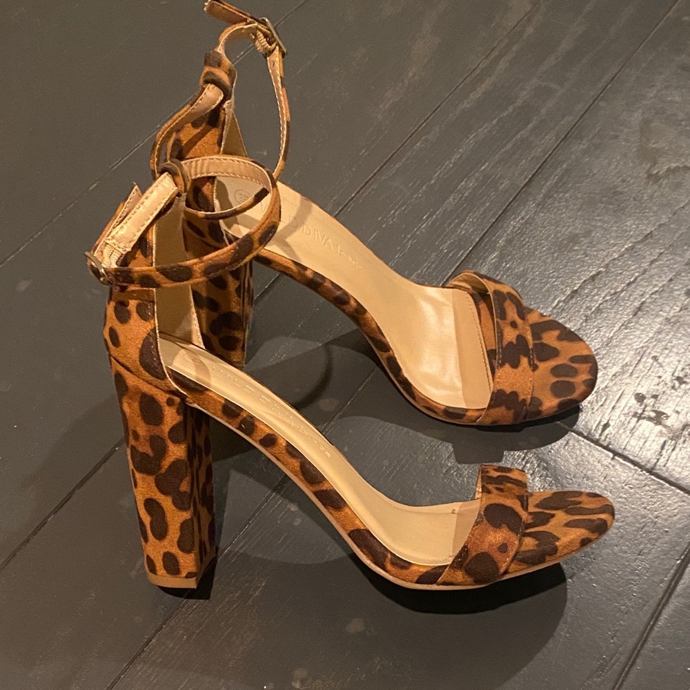 Wild Diva Brown Leopard Print Heels